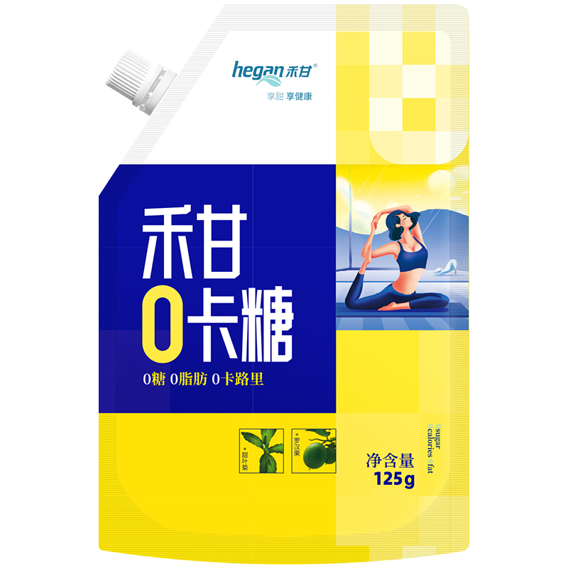 88VIP：禾甘 零卡糖代糖125g*1袋赤藓糖醇甜菊糖无蔗糖烘焙 9.41元