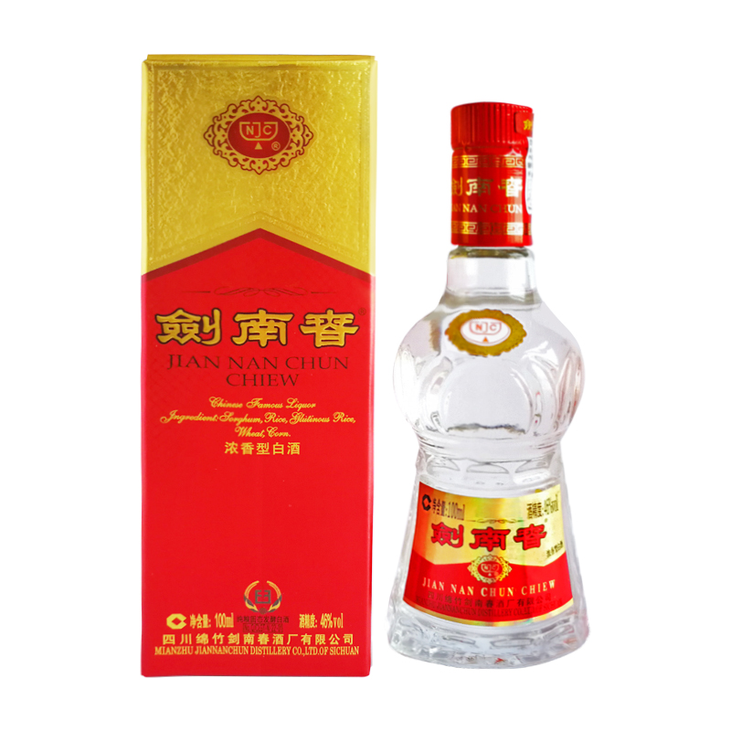 春焕新:剑南春 水晶剑 46%vol 浓香型白酒 100ml 单瓶装 92.