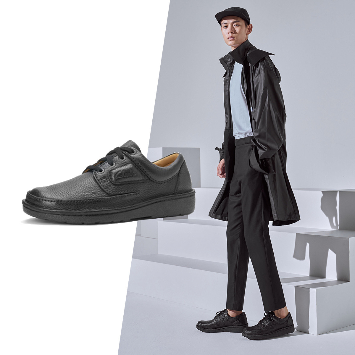 Clarks 日常通勤 简约时尚复古百搭男休闲皮鞋 自然系列 629元
