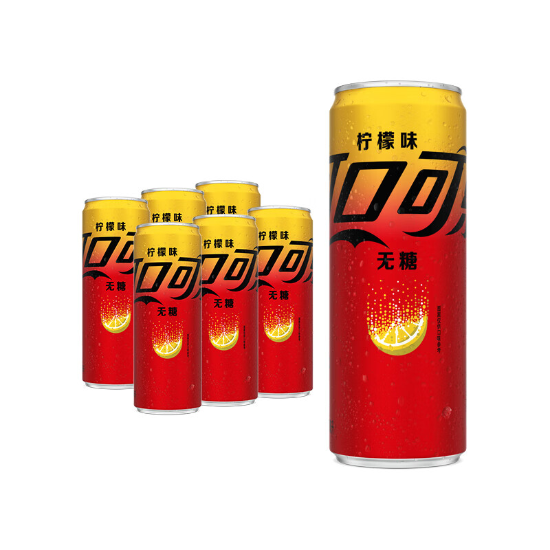 可口可乐 零度 无糖柠檬味汽水 碳酸饮料 0糖0脂 杨洋代言 330ml*6摩登罐 18.8