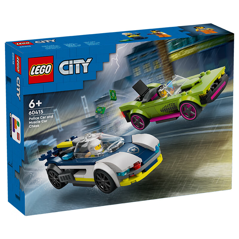 LEGO 乐高 积木60415警车大追击6岁+男孩儿童玩具生日礼物上新 149.25元（需买2