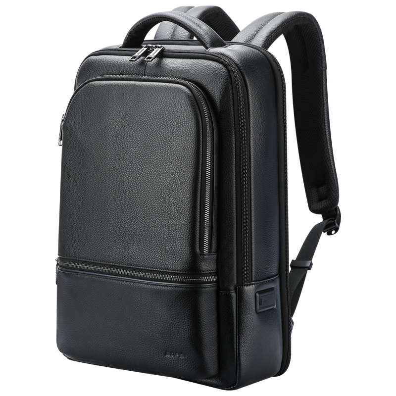PLUS会员:博牌 双肩包头层牛皮商务背包男士15吋电脑包旅行书包 149.18元（需