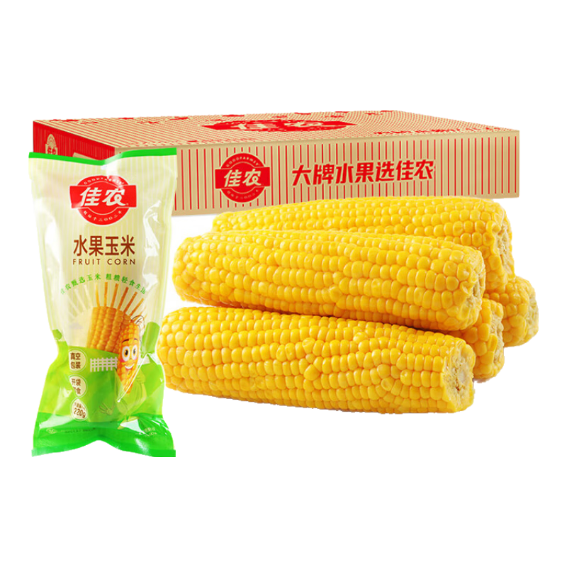 Plus会员：Goodfarmer 佳农 东北水果玉米棒 220g*6袋 买6件 86.16元（合21.54元/件）