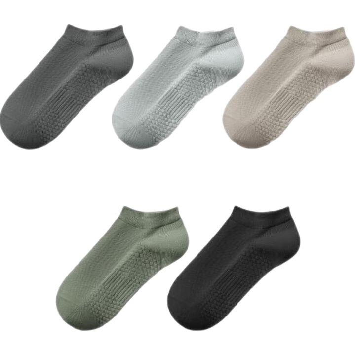 再降价：有棵树 袜子男士7A抗菌新疆棉透气抗起球夏季短袜碳灰+浅灰+灰+黑+