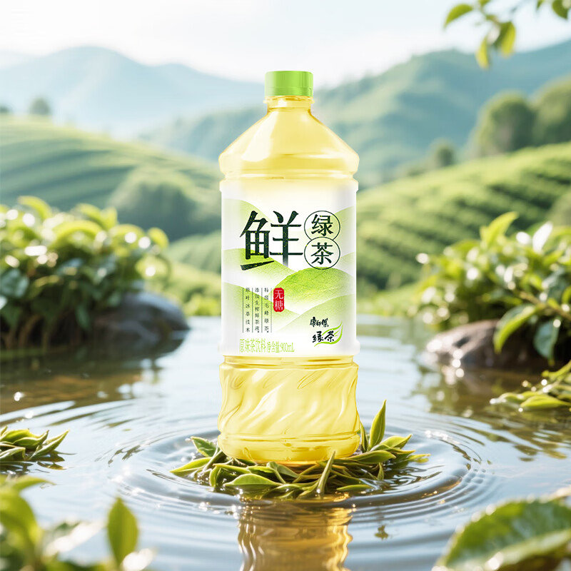 康师傅 无糖鲜绿茶 冰萃鲜茶饮料 900ml*8瓶 24.9元（需用券）