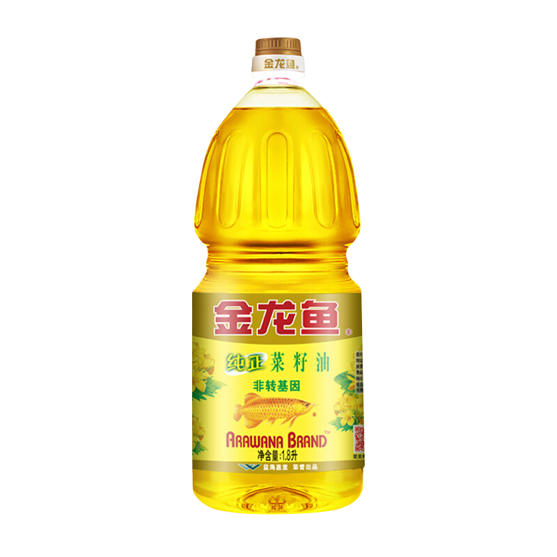 金龙鱼 纯正菜籽油1.8L 21.9元
