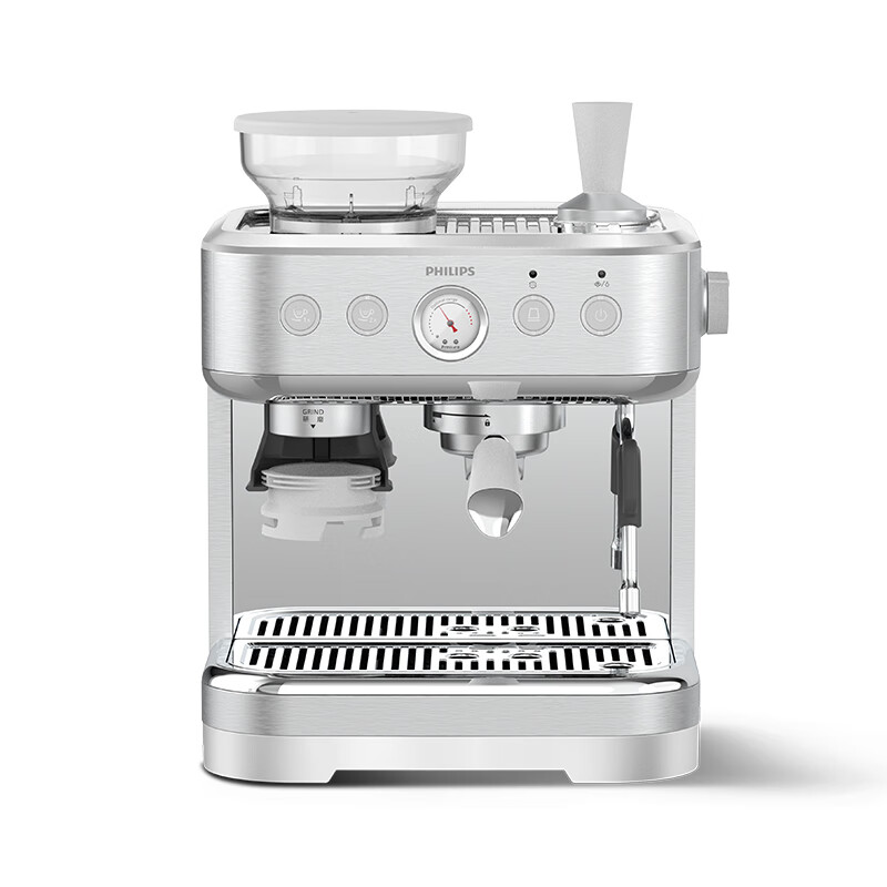 PHILIPS 飞利浦 PSA2218/00 双子星系列胶囊半自动咖啡机 冷锋银 3109.04元（需用