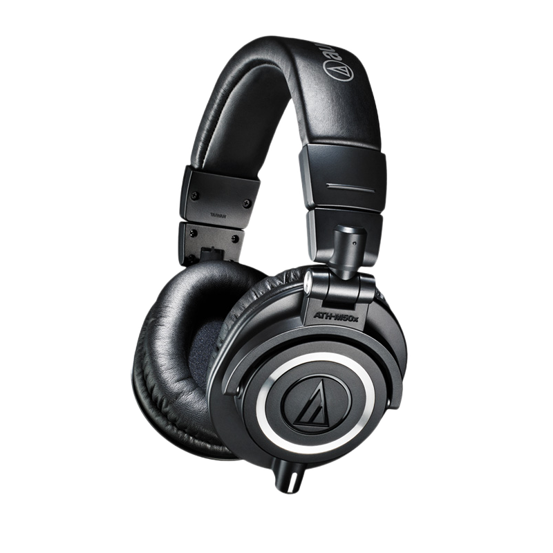 plus会员：Audio-technica 铁三角 头戴式专业耳机 皮质头梁 音乐HIFI耳机 6.3mm 3.5m