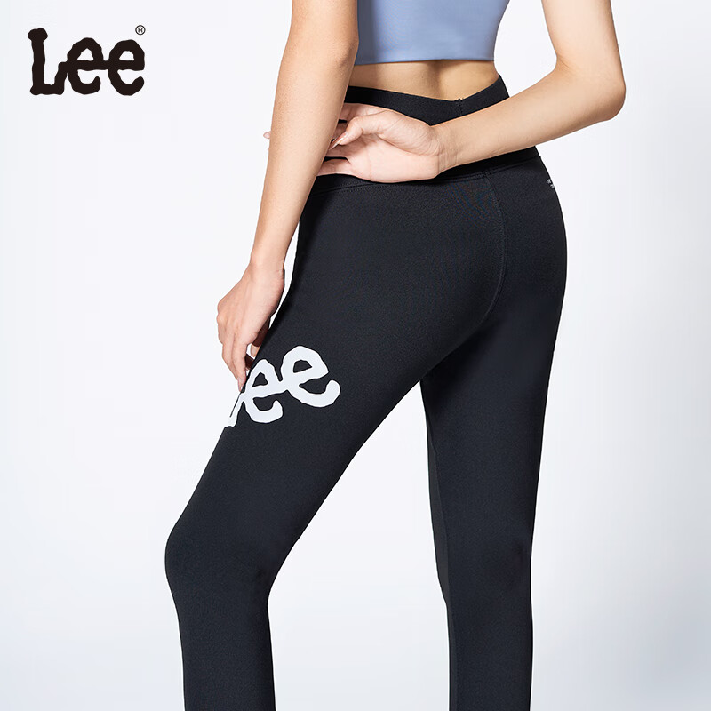 Lee 鲨鱼裤女士加绒加厚芭比裤高腰显瘦收腹提臀外穿打底裤 黑色 XL 135.2元