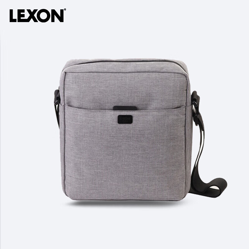 LEXON 乐上 单肩包男斜挎包苹果IPAD电脑包平板电脑保护套时尚休闲背包浅灰