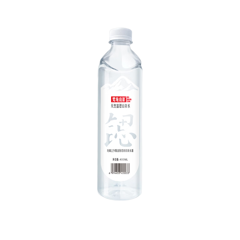 梵境山泉五台山天然矿物质山泉水饮用水400ML*24瓶富锶弱碱性泡茶水整箱装 3