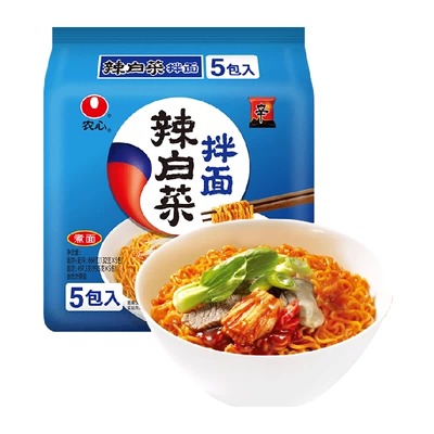 PLUS、农心辣白菜口味方便面132g*5包 15.14元(需领券)福袋2元,金币抵扣0.71元