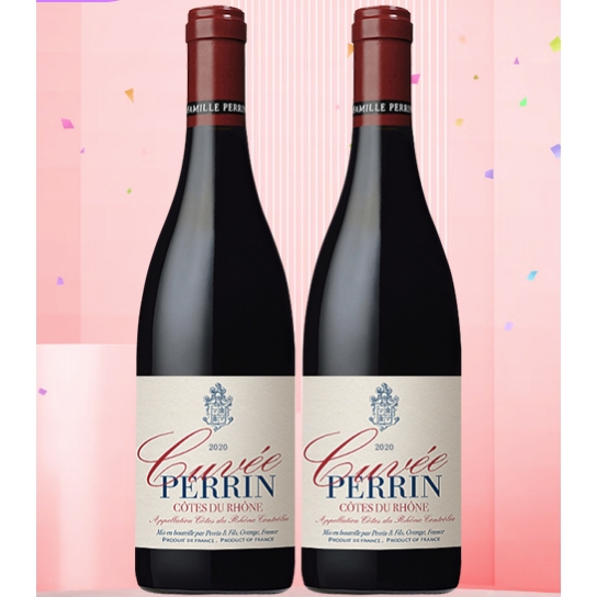 FamillePerrin 佩兰家族 珍藏特酿系列 罗纳河谷丘 干红葡萄酒 750ml*2瓶 双支装 1