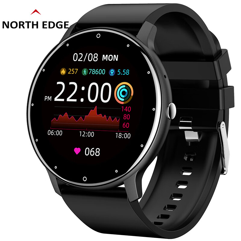 NORTH EDGE NL02智能手表 45.5mm 黑色 138.99元 - 86线报