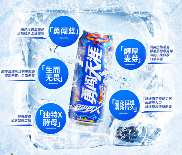 SNOWBEER 雪花 勇闯天涯 superX 500ml*24听