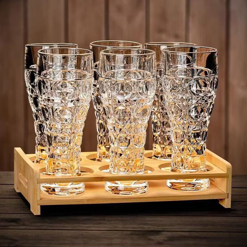 小程序：玻璃啤酒杯 雕花精酿杯 2只装 1.9元 两只！