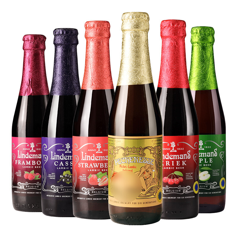 Lindemans 林德曼 啤酒组合装250ml*6瓶 精酿随机六口味 比利时进口 国庆出游 80.