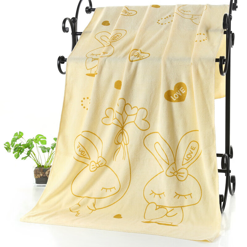 魅森 超细纤维浴巾吸水花型随机 12.5元