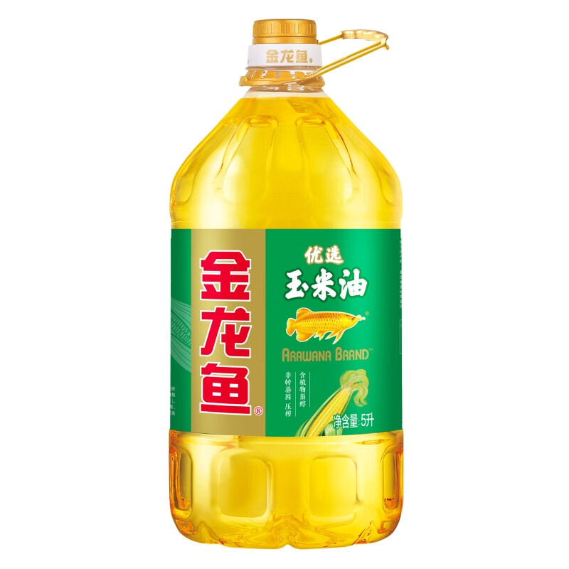 金龙鱼 食用油 优选玉米油 5L 59.9元