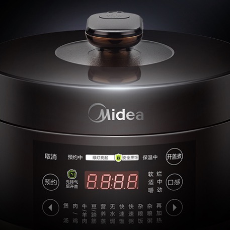 Midea 美的 全自动智能预约电压力锅 家用易清洁不粘双胆一键排气煲汤炖肉