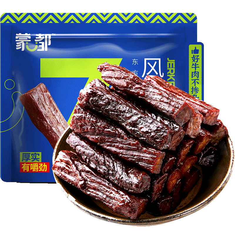 88VIP：蒙都 内蒙古风干牛肉干 400g 106.31元