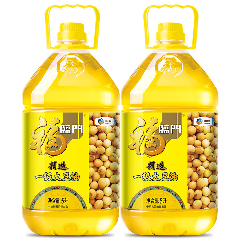 福临门 精选一级大豆油 5L*2桶 77.6元（淘金币到手低至64.71元）
