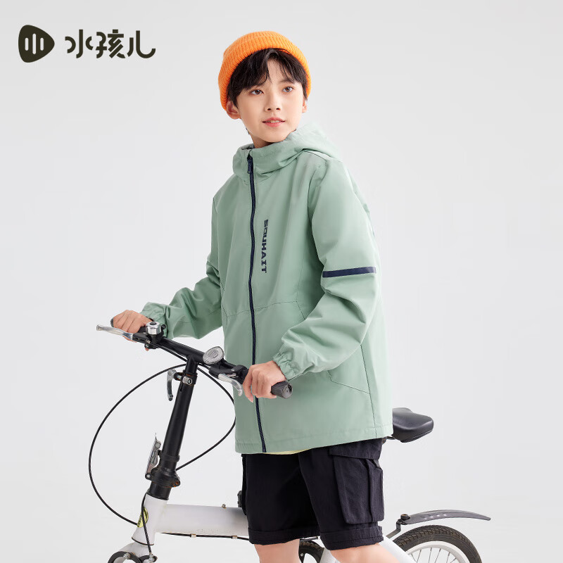 水孩儿 男女童三防摇粒绒加厚风衣外套 129元（需用券）