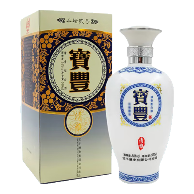 Plus会员：概率券：宝丰 丰坛贰号 清香型白酒 50度 500ml 单瓶装 19.75元