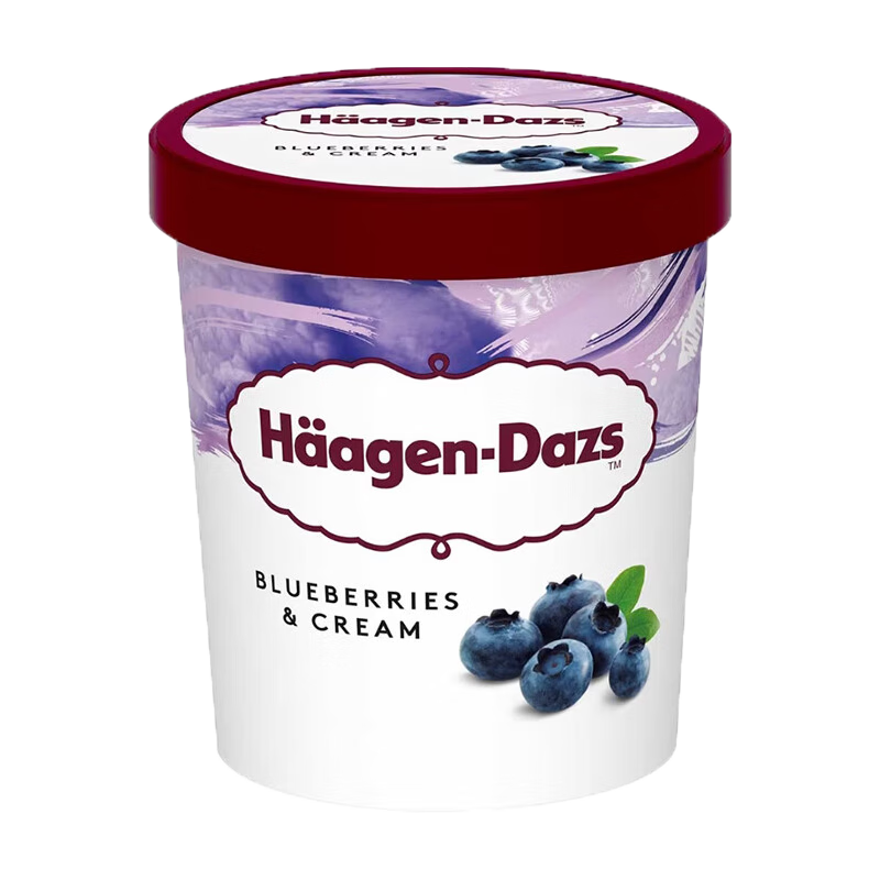 哈根达斯 Haagen-Dazs）冰淇淋 蓝莓口味冰激凌95ml/杯 小杯装雪糕 10.5元