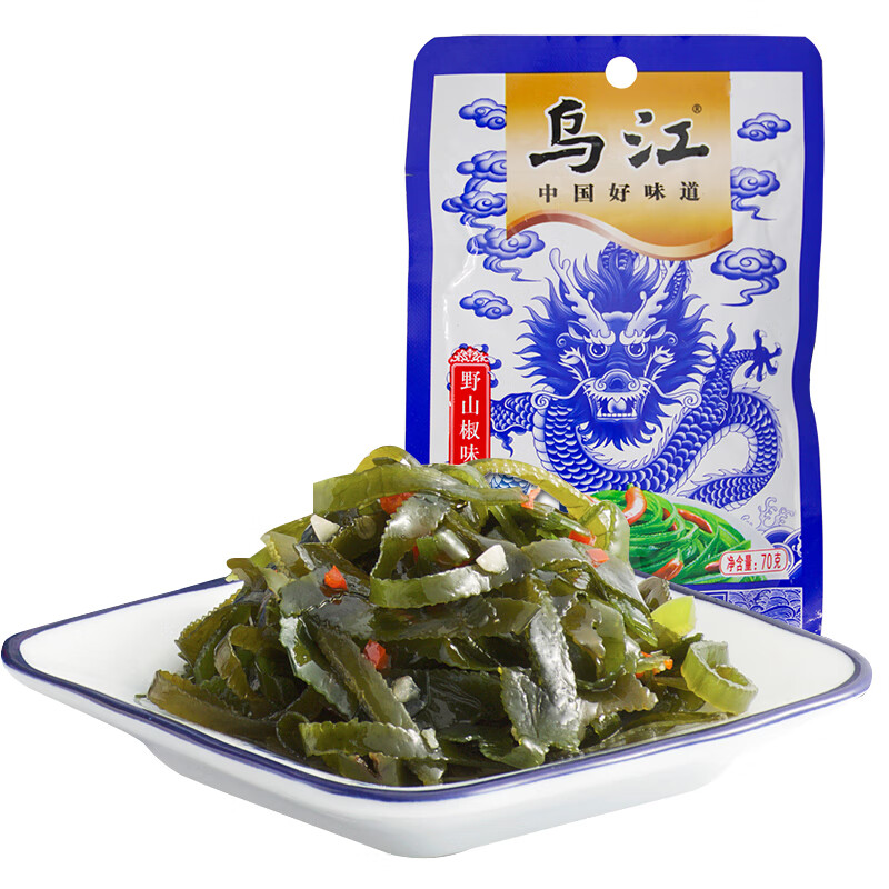 乌江 榨菜下饭菜 清爽小菜 乌江野山椒味凉拌海带丝70g 1.89元 - 清风线报