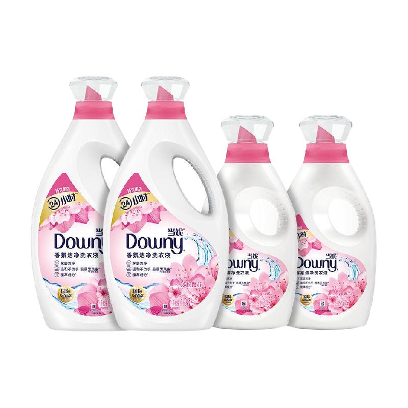 Downy 花萃云柔系列 2合1洁净柔顺洗衣液 淡粉樱花 9.45元