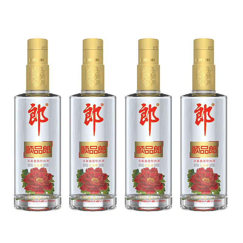 LANGJIU 郎酒 顺品郎 金盖装 45%vol 兼香型白酒 480ml*4瓶装 126.01元（需用券）