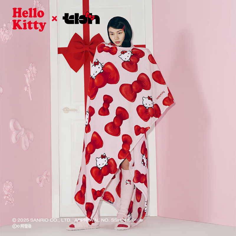 野兽派家居 Hello Kitty法兰绒盖毯双面绒感沙发空调毯午睡毯 159.1元 - 86线报