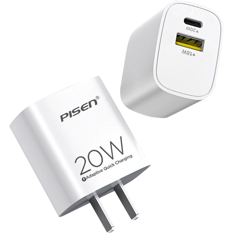 品胜 RY01520W1C1AC 手机充电器 USB-A/Type-C 20W 苹果白 29.9元