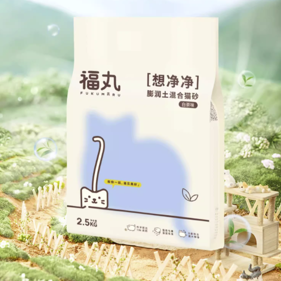 2日20点：FUKUMARU 福丸 白茶混合豆腐猫砂 2kg 10.9元包邮（需用券）