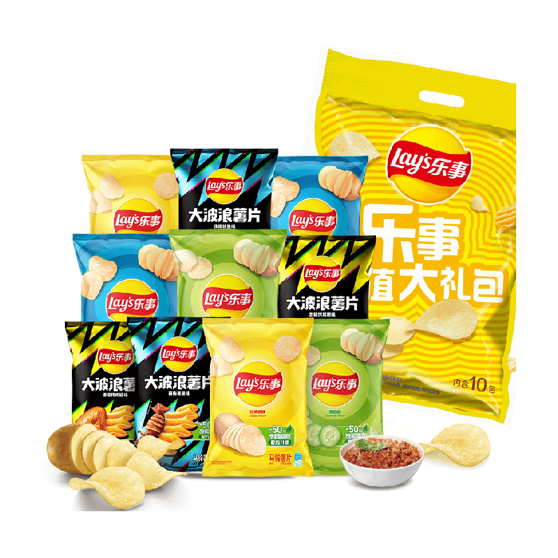 Lay's 乐事 Lay's 乐事 薯片超值大礼包 400g ￥19.18