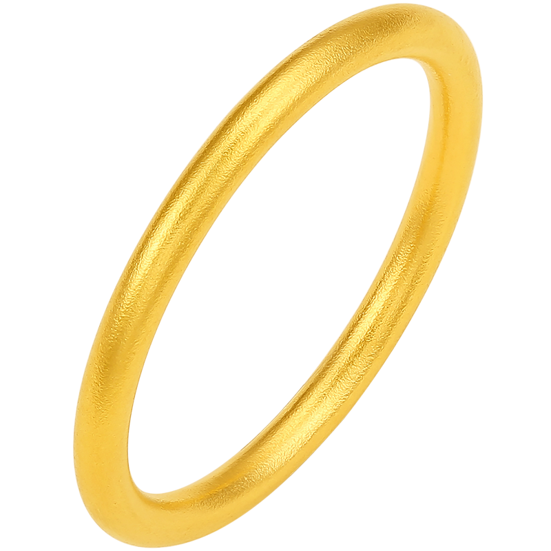 周六福 足金999黄金戒指女素圈 A0110912 15号 约1.84g 2189元