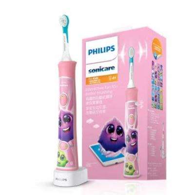 PLUS会员：PHILIPS 飞利浦 儿童护齿系列 HX6352/43 儿童电动牙刷 粉色 蓝牙款 197.