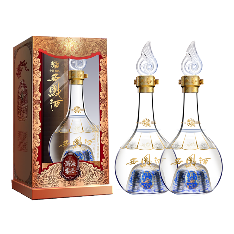 西凤酒 52度酒海窖龄匠酿 500mL*2瓶装 纯粮凤香型白酒 婚庆宴请送礼 215.1元(需领券)