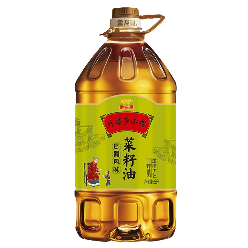 金龙鱼 外婆乡小榨 菜籽油 巴蜀风味5.88L ￥65.9