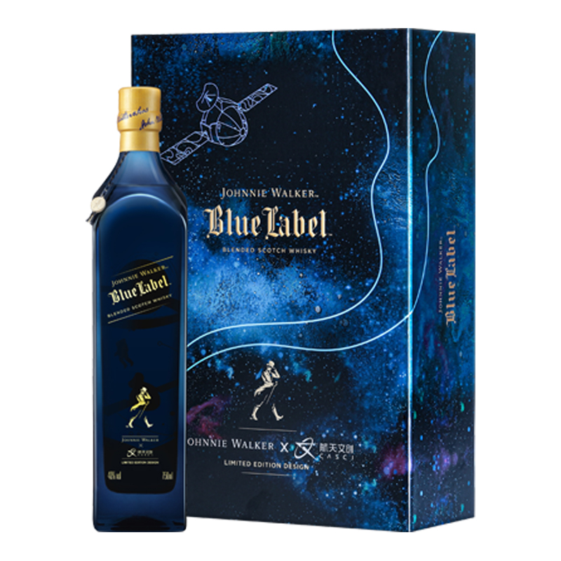 尊尼获加 JOHNNIE WALKER 蓝牌 航天文创 750ml 礼盒 734.47元