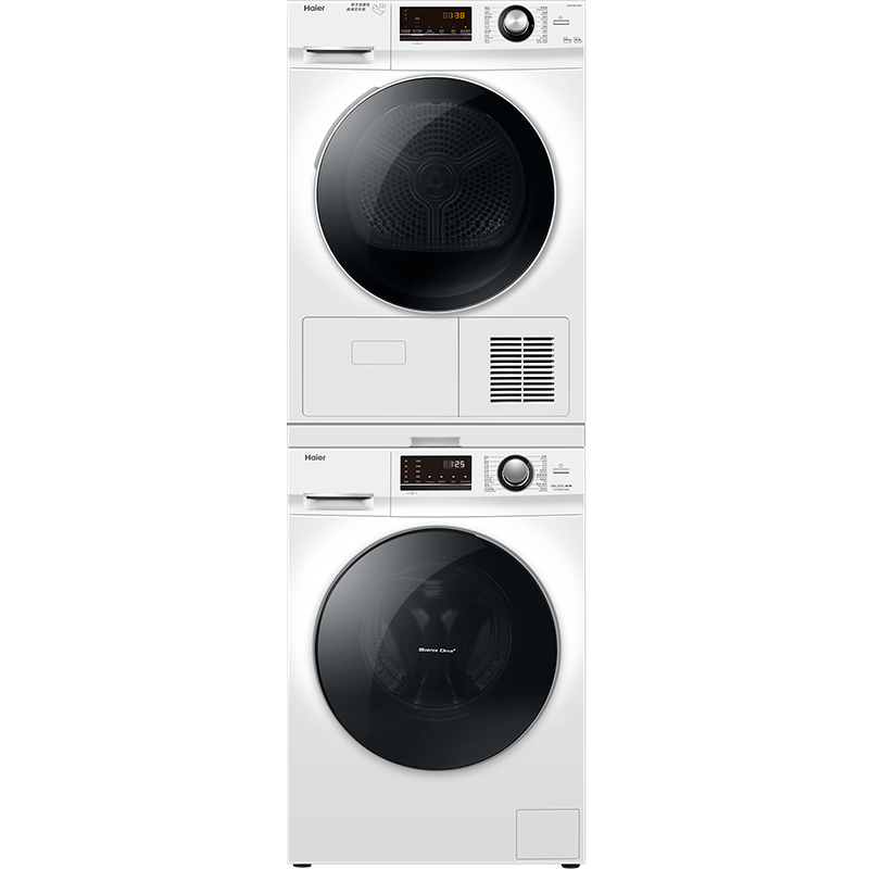 618预售、预售、PLUS：Haier 海尔 EG100B129W+EHG100129W 热泵式洗烘套装 白色 3579.81