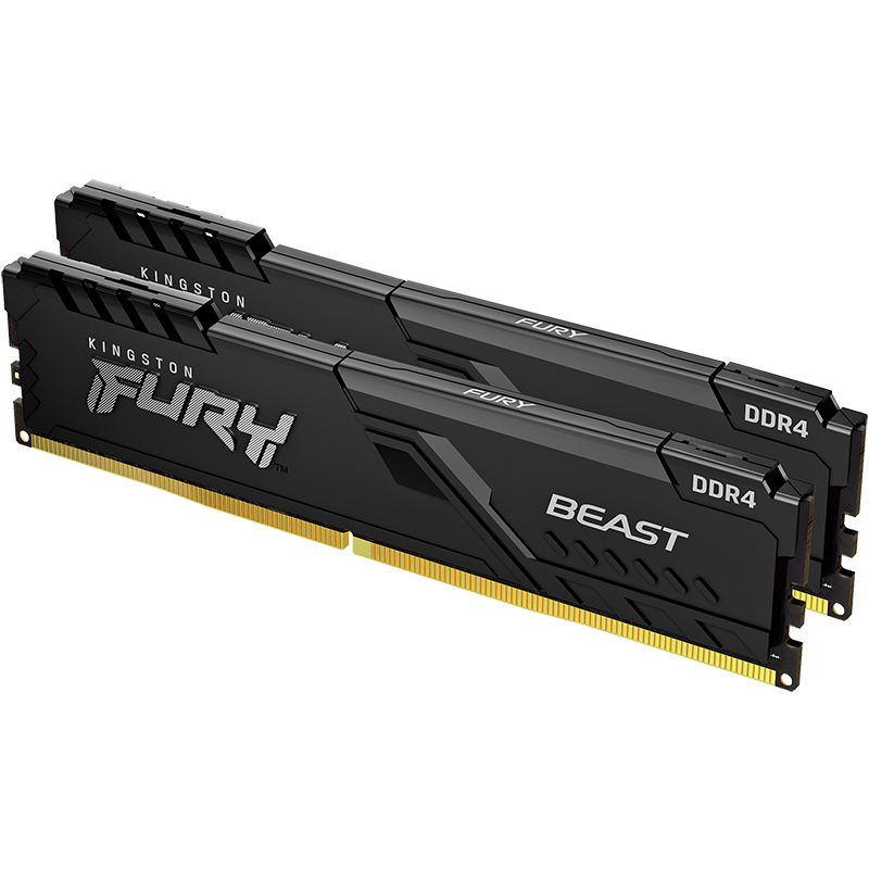 20点、PLUS会员：Kingston 金士顿 FURY 16GB(8G×2)套装 DDR4 3200 C16 台式机内存条 Beas