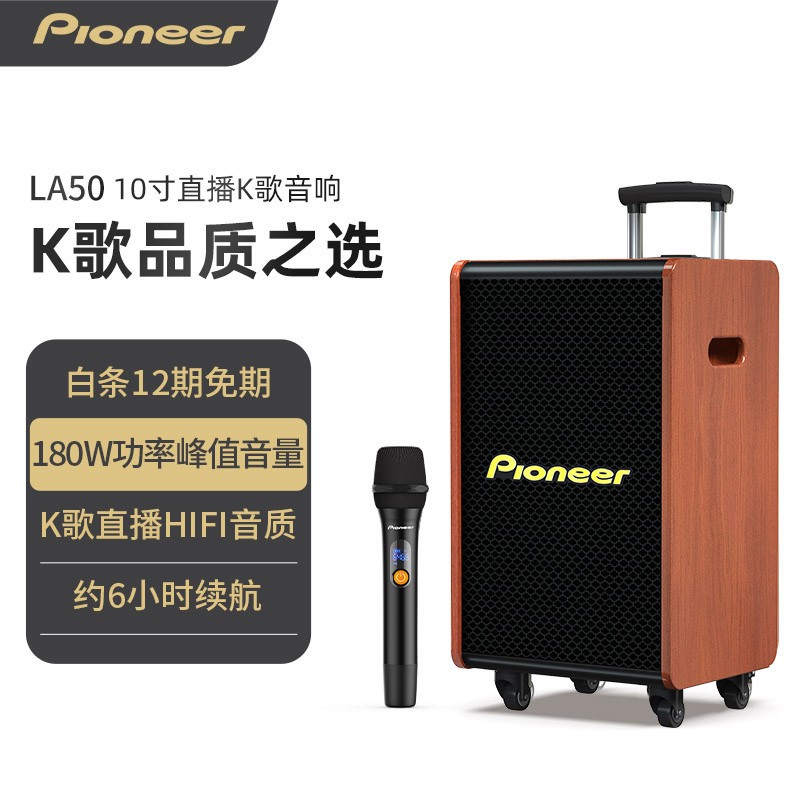 Pioneer 先锋 家庭KTV无线蓝牙拉杆音箱便携户外音响大音量广场舞k歌 3180元