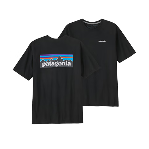 Patagonia 巴塔哥尼亚 男士 P-6 LOGO RESPONSIBILITY 圆领短袖T恤 38504 Black黑色 ￥288.1