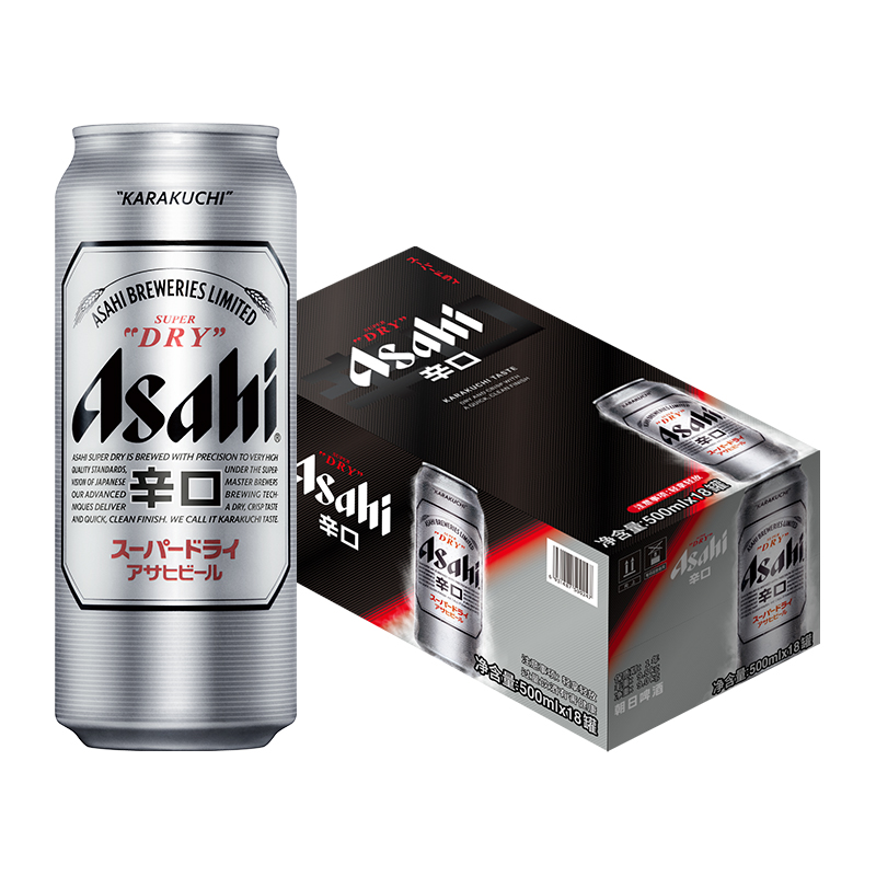 朝日啤酒 超爽生啤酒 500ml*18罐 108元（需用券）