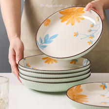 KAWASIMAYA 川岛屋 盘子菜盘家用2024新款陶瓷碗碟餐具套装碟子特别好看的餐盘