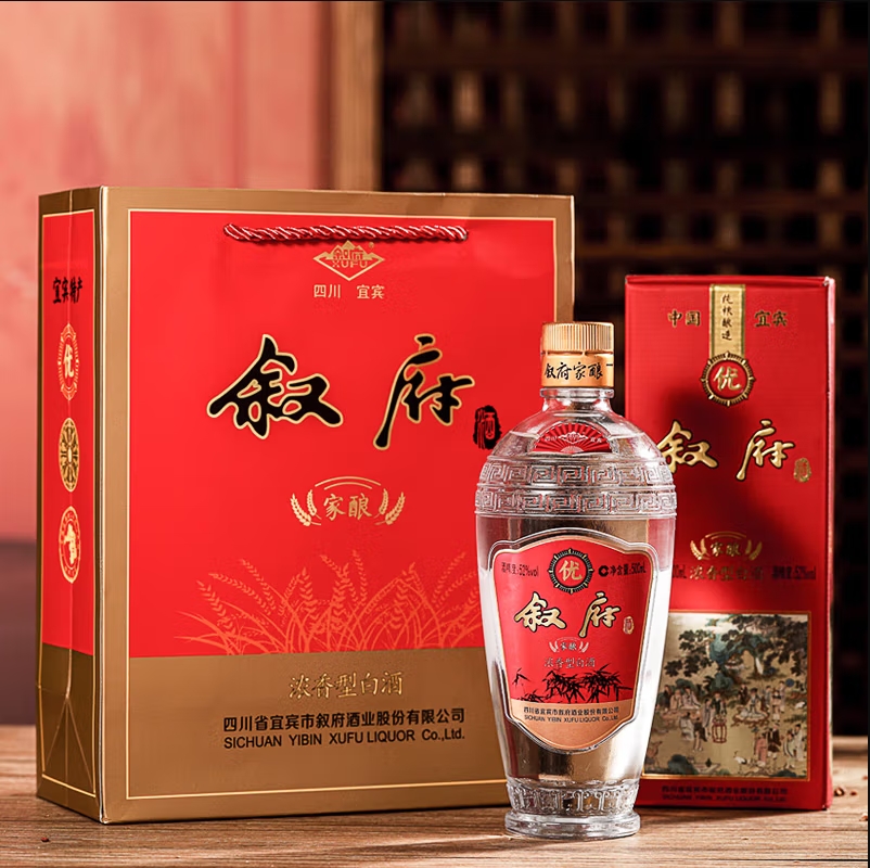 叙府 家酿 五粮浓香型白酒 52度 500mL 6瓶 整箱装 368元（需用券）