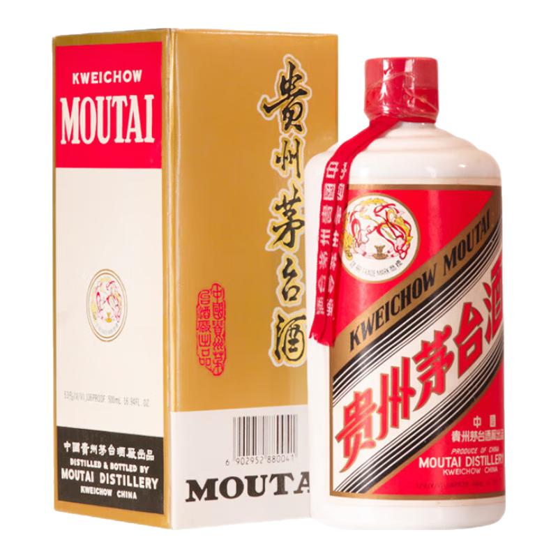 京东百亿补贴：茅台（MOUTAI） 飞天 43﹪vol 500ml 贵州茅台酒（带杯） 890.01元