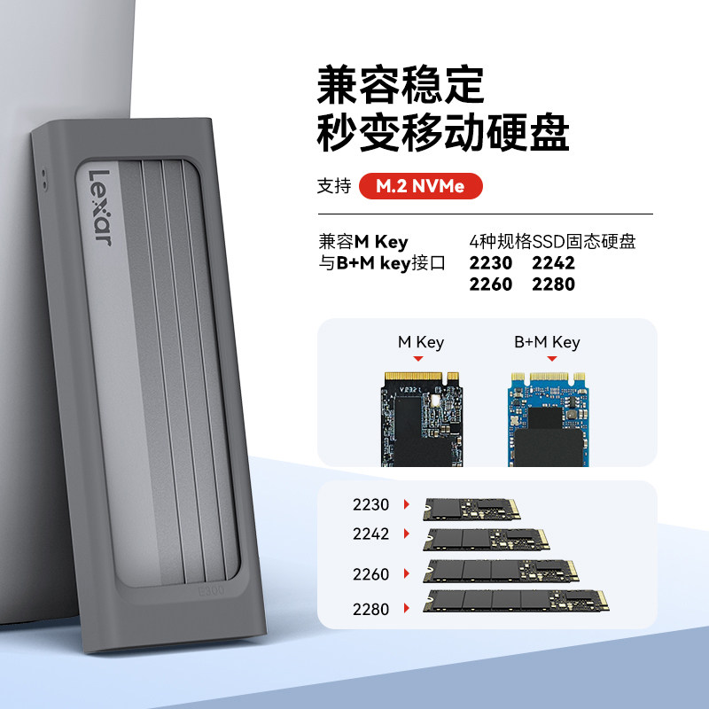 雷克沙 移动硬盘盒 2.5英寸SATA接口 5Gbps-电脑端USB3.2接口 32.9元